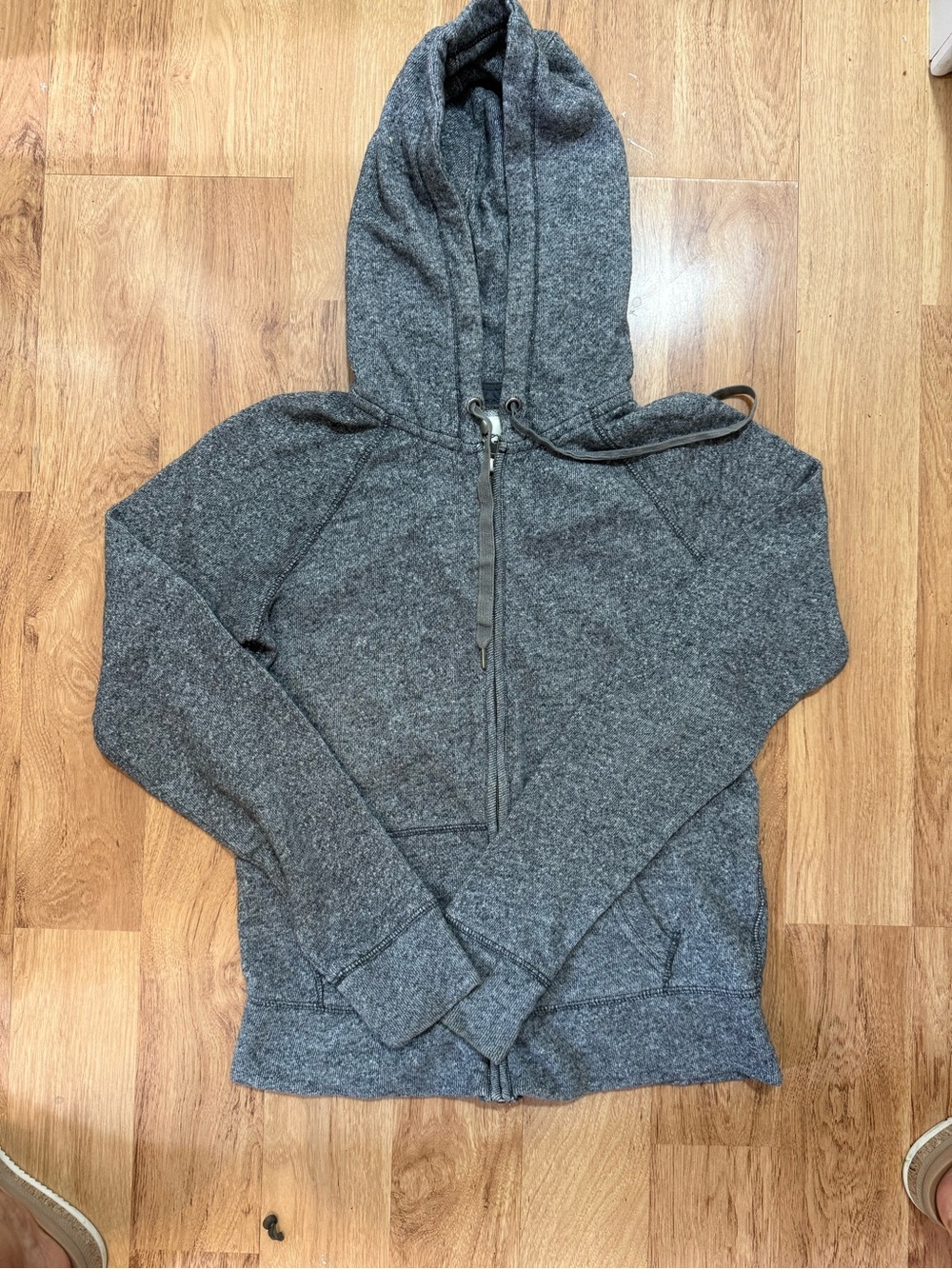 Express Love Gray Full Zip Hoodie Sweatshirt Size S